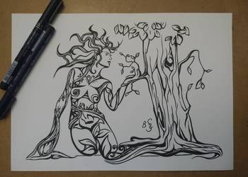 Rysunek: symbioza 2 - cienk - blok t. A4 250 g/m2