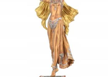 Orientalna Tancerka - Kobieta z Mieczem - Figura Rzeźba z Brązu Złoconego