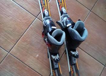 Buty narciarskie wkładka 21,5cm narty 100cm komplet