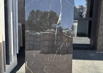 GRES PODŁOGOWY IMITUJĄCY CZARNY MARMUR POLER 120x60 MARQUINA NERO gat. 1