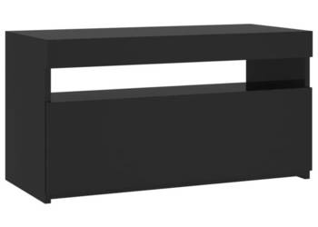Szafka pod TV z oświetleniem LED czarna 75x35x40 cm WM-804393