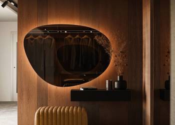 Lustro VULCAN LED — nowoczesne lustro organiczne nieregularne z led