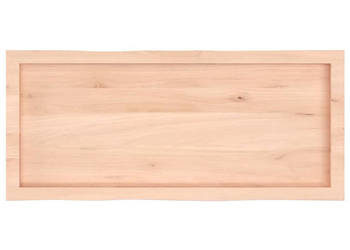 Blat stołu 100x40x(2-4)cm surowy lity dąb naturalną krawędzią WM-363882