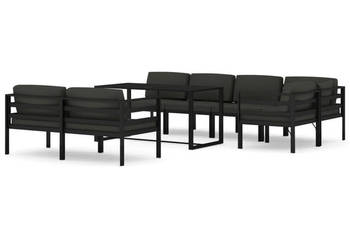 8-cz. zestaw mebli ogrodowych poduszki aluminium antracyt WM-3115928