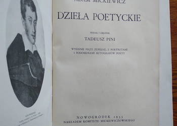 Adam Mickiewicz Dzieła Poetyckie