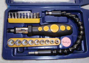 Wkrętak łamany z grzechotką zestaw wkrętak