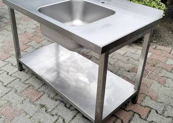 Zlew 1-komorowy gastronomiczny 120x70x85 z połką