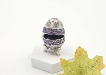 Jajko jajo faberge pojemniki szkatułka fioletowe styl arbeska