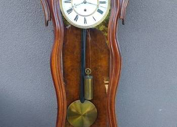 237 Zegar linkowy żyłkowy Lenzkirch 1874r chodzik tarcza 20cm sygnatura