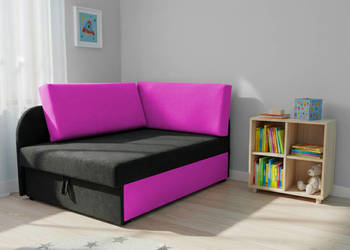 Łóżko dziecięce narożne „Kubuś” – sofa z funkcją spania