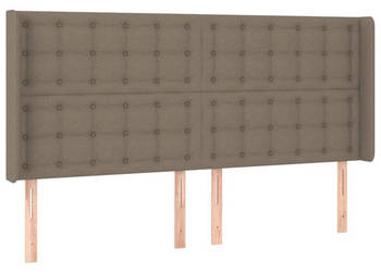 Zagłówek do łóżka z LED taupe 163x16x118/128 cm tkanina WM-3124492