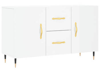 Komoda biała z połyskiem 100x36x60 cm materiał drewnopochodny WM-828150