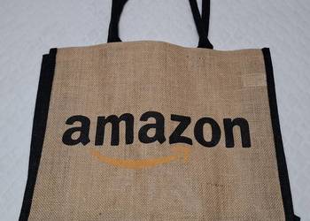 Torba Amazon, Sunscope, 35x40x11,5cm, juta, kolor słomiany, czarny (reklamó