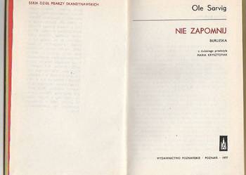 (7485) NIE ZAPOMNIJ – OLE SARVIG