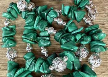 Naszyjnik z malachitu - 66cm