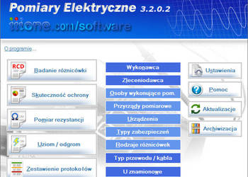 Program do pomiarów elektrycznych iiione + Uziomy