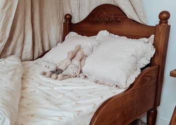 Łóżko dziecięce drewniane OLLMEBEL Vintage