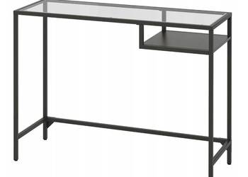 VITTSJO IKEA biurko Stolik na laptop czarny / szkło 100x36 cm