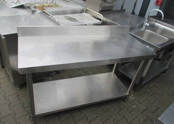 Stół Gastronomiczny Z Półką Przyścienny 140/60/85