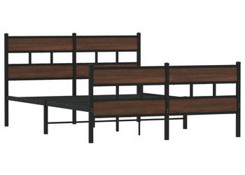 Łóżko z wezgłowiem i zanóżkiem bez materaca 137x190 cm WM-4017168