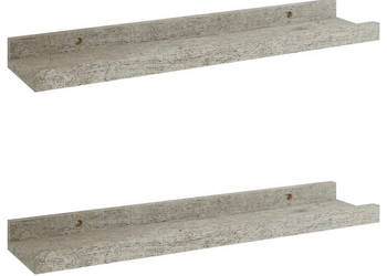 Półki ścienne 2 szt. szarość betonu 40x9x3 cm WM-326699