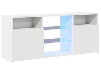 vidaXL Szafka TV z oświetleniem LED, biała, 120x30x50 cm(SKU:804301)