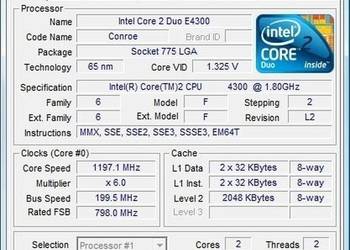 Procesor dwurdzeniowy Core2Duo E4300 i inne