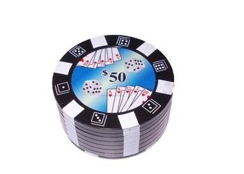 Młynek do Mielenia Tytoniu CBD Czarny Żeton do Pokera 50$ Crusher Grinder