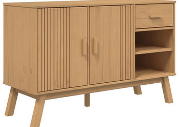 Komoda OLDEN brązowa 114x43x735 cm lite drewno sosnowe WM-358606