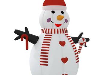 vidaXL Nadmuchiwany bałwan z oświetleniem LED, 250 cm(SKU:345372)