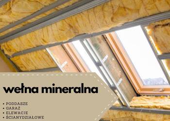 Wełna na poddasza ściany działowe garaże folia paroizolacyjna