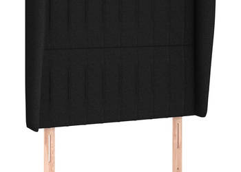 Zagłówek uszak czarny 103x23x118/128 cm tkanina WM-3118186