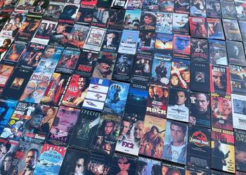 Oryginalne kasety VHS z wypożyczalni 143szt.