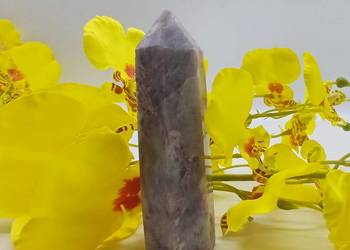 Obelisk stojący kryształ turmalin z kwarcem 88mm #33