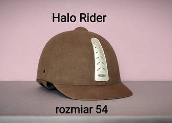 Kask jeździecki Halo Rider - rozmiar 54 - brązowy