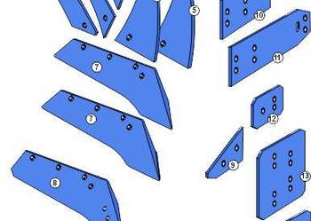 RABE Werk części do pługa lemiesz dłuto odkładnica ścinacz przedpłużek inne