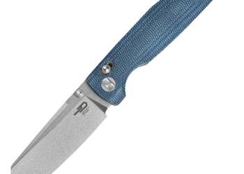 Nóż składany Bestech Slasher Blue Micarta, Stonewashed D2 (BG56C-1)