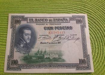 banknot Hiszpanii 100 peseta z 1925r