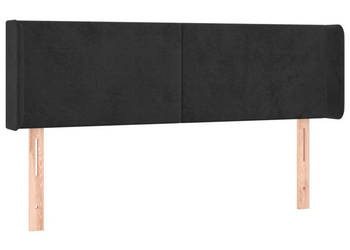 Zagłówek do łóżka z LED czarny 147x16x78/88 cm aksamit WM-3123006