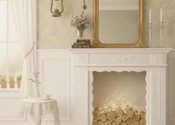 Drewniany portal kominkowy atrapa obudowa Konsola Romantic