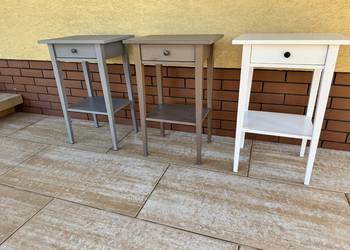 Szafki nocne Hemnes Ikea drewniane z szufladką i półką komoda szafka