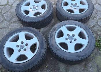 Koła z oponam i kapselkamii, felgi oryginalne Audi A6C5 7J X 16 cali, ET 45