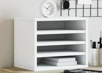 Organizer na biurko biały 36x26x295 cm WM-848045