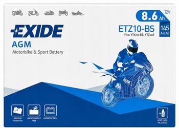 Akumulator EXIDE ETZ10-BS 8.6Ah 145A