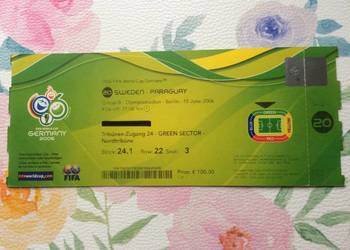 ( 1173. ) Bilet Szwecja - Paragwaj 2006 R.