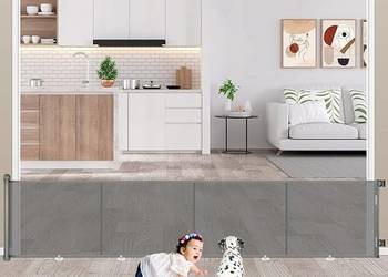 MYPIN rozciągana roleta zabezpieczająca 86 x 500 cm, kolor szary