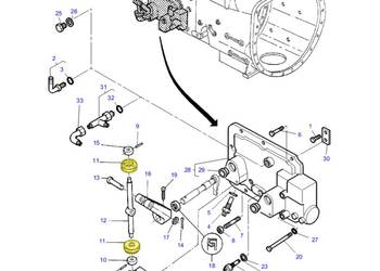 Osłona gumowa wybieraka skrzyni biegów MF 3385863M1 ORYGINAŁ AGCO