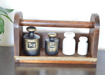 stare żeliwne ceramiczne ODWAŻNIKI do WAGI szalkowej