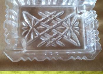 402. POPIELNICZNKA szklana stara PRL 1! PIĘKNA!