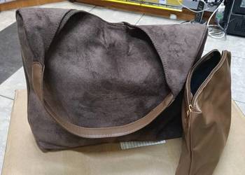 Duża torba na ramię, shoperka plus kosmetyczka